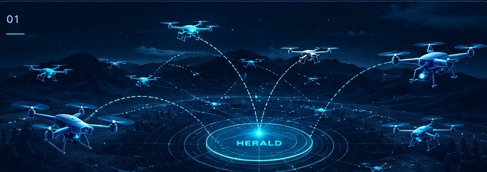 Coordinated autonomous drone fleet visual
